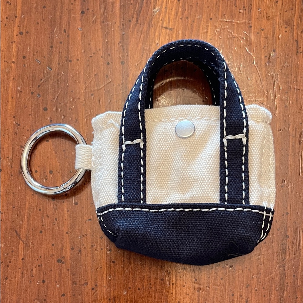 Lands End Mini Canvas Tote Keychain - Picture 3 of 6